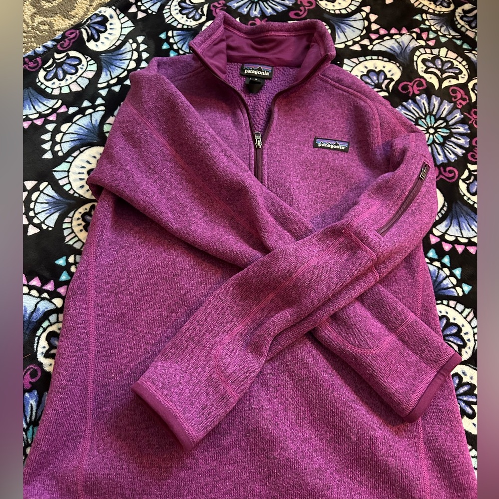 Patagonia Women's Purple Half Zip Sweater